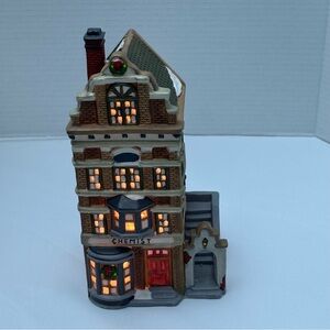 Dickens Christmas Collectibles Towne Series Chemist Tea Shop